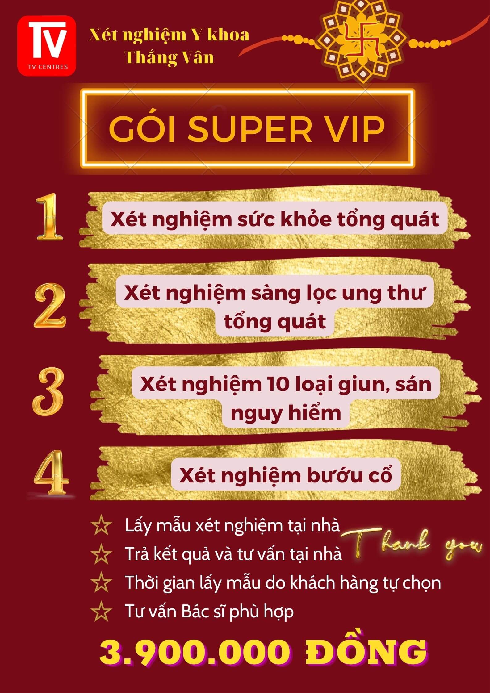Xét nghiệm Tổng quát Super VIP